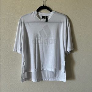 White adidas crop top